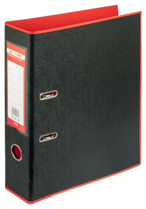 Папка-реєстратор, 70 мм, А4, Buromax Style, двостороння, чорно-помаранчова - фото 1