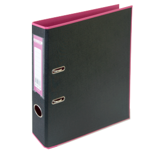 Папка-реєстратор, 50 мм, А4, Buromax Style, двостороння, чорно-рожева - фото 1