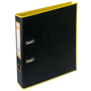Папка-реєстратор, 50 мм, А4, Buromax Style, двостороння, чорно-жовта - фото 1
