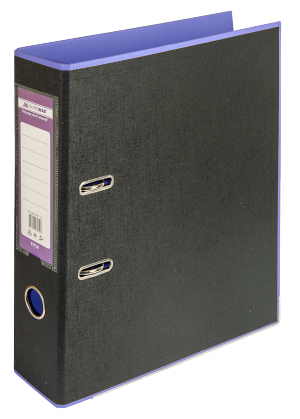 Папка-реєстратор, 70 мм, А4, Buromax Style, двостороння, чорно-фіолетова - фото 1