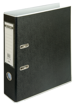 Папка-реєстратор, 70 мм, А4, Buromax Style, двостороння, чорно-біла - фото 1