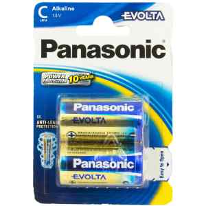 Батарейка C, Panasonic Evolta LR14, 2 шт. - фото 1