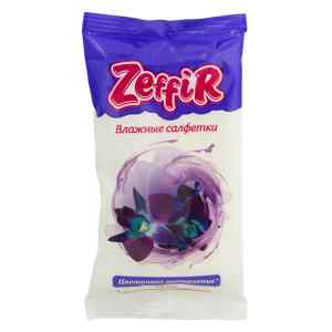 Серветки вологі Zeffir, в упаковці 15 штук, квітковий настрій - фото 1
