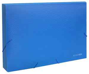 Папка-бокс пластиковая на резинке Economix А4, 40 мм, синяя - фото 1