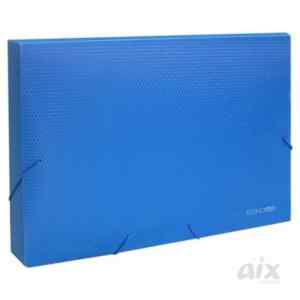 Папка-бокс пластиковая на резинке Economix А4, 60 мм, синяя - фото 1