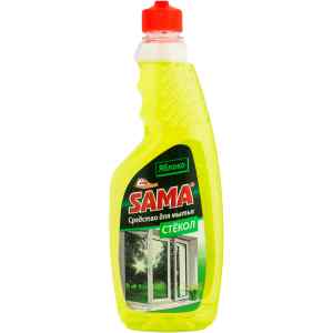 Засіб для миття скла Sama змінна пляшка, 500 мл, яблуко - фото 1