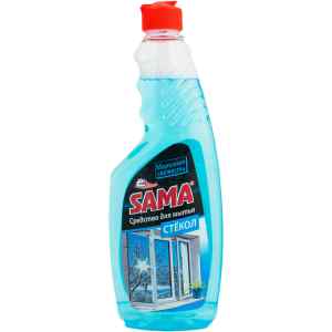 Засіб для миття скла Sama змінна пляшка, 500 мл, морозна свіжість - фото 1