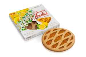 Пиріг Бісквіт Шоколад Віденський, лимонний, 55 гр., уп.10 шт - фото 1