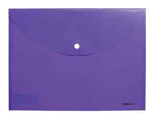 Папка-конверт на кнопці А4 Scholz, 180мкм непрозора, фіолетова - фото 1
