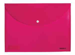 Папка-конверт на кнопці А4 Scholz, 180мкм непрозора, червона - фото 1