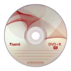 Диск DVD+R 4.7GB/120 min 16x bulk 100шт Axent - фото 1