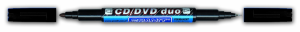 Маркер двосторонній для написів на CD/DVD Piccolo DUO M830,колір ЧОРНИЙ - фото 1