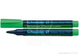 Маркер для письма на сухостираємих дошках Schneider Maxx Eco 110, зелений - фото 1