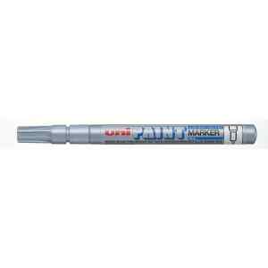 Маркер перманентный технический Uni Paint Marker PX-21, 0,8 - 1,2 мм, конусообразный наконечник, серебристый - фото 1