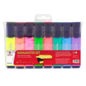 Набір текстових маркерів Optima, 8 кольорів - фото 1
