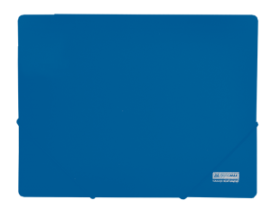 Папка на гумках пластикова А4 Jobmax, 550мкм, синя - фото 1