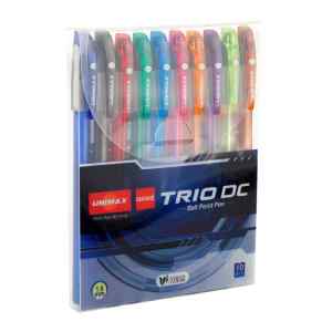 Набір кулькових ручок Unimax Trio DC-3 1 мм, 10 кольорів - фото 1