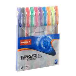 Набір гелевих ручок Unimax Trigel-3 0,5 мм, 10 кольорів - фото 1