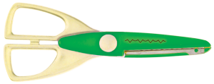 Ножиці дитячі Zibi 5020, 165 мм, Зіг-Заг, зелені - фото 1