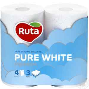 Туалетний папір Ruta Pure White, 4рул.  - фото 1