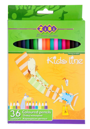 Олівці кольорові Zibi Standard, 36 кольорів - фото 1