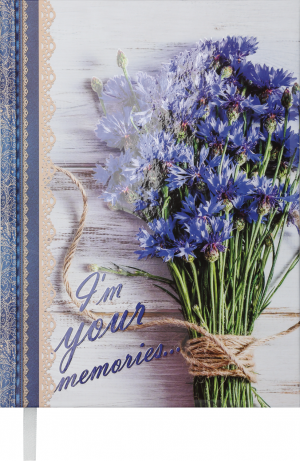 Щоденник недатований Buromax Romantic А5, з малюнком, синій - фото 1