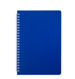 Блокнот А5, спираль с боку, 60 л, Buromax Bright, пластиковая обложка, синий - фото 1