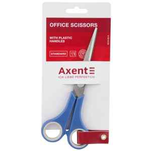 Ножиці офісні 17 см Axent Standard, сині - фото 1