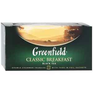 Чай чорний 25 пак., Greenfield в пакетик Сlassik Breakfast - фото 1