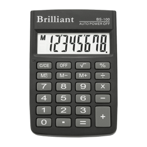Калькулятор Brilliant BS-100, 58 х 88 х 10 мм, 8-розрядний - фото 1