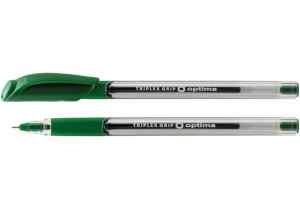 Ручка масляна OPTIMA TRIPLEX GRIP 0,7 мм, зелена - фото 1