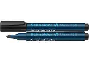 Маркер перманентный Schneider Maxx 130, 1-3 мм, конусный наконечник черный	  - фото 1
