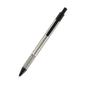 Ручка масляна автоматична Axent Prestige, 0.7 мм, корпус металевий, сірий, пише синім - фото 1