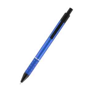 Ручка масляна автоматична Axent Prestige, 0.7 мм, корпус металевий, синій, пише синім - фото 1