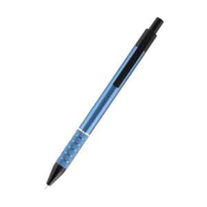 Ручка масляная автомат., Axent Prestige,0.7 мм, корпус металлический, голубой, пишет синим - фото 1