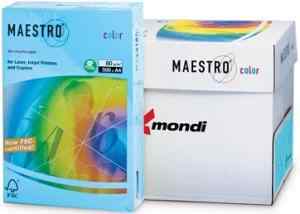 Бумага цветная  Maestro ColorА4, 80 г/м2, голубая МВ30, 500 л.  - фото 1