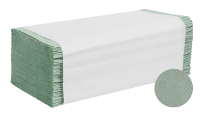 Рушники-вкладиші Papero, V-образні, одношарові 160 шт зелені - фото 1