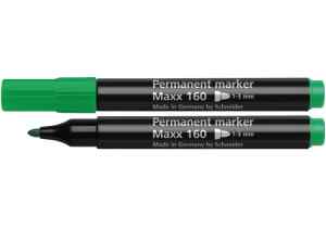 Маркер перманентный Schneider Maxx 160, 1-3 мм, зеленый - фото 1