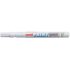 Маркер перманентный технический Uni Paint Marker PX-21, 0,8 - 1,2 мм, конусообразный наконечник, белый - фото 1
