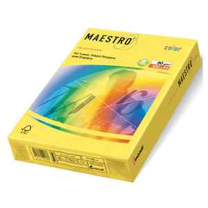 Папір кольоровий Maestro Color Intensive А4, 80 г/м2, жовтий(canary yellow) CY39, 500 арк. - фото 1