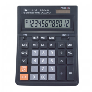 Калькулятор Brilliant BS-0444,153x199x31мм, 12 розрядний, 2 джерела живлення - фото 1