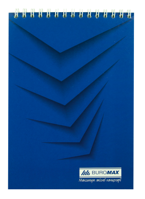 Блокнот А5,Buromax Monochrome, спираль с верху, 48 л, синий - фото 1