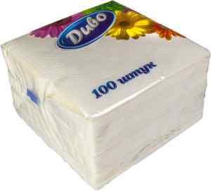 Серветки одношарові Диво, 24х25, білі, в упаковці 100 штук - фото 1