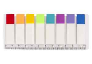 Стикер-закладки, 12 х 45 мм, 120 л, 8 цветов, Optima, неоновые, пластиковые - фото 1