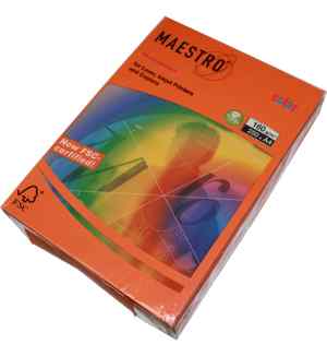 Папір кольоровий Maestro Color Intensive А4, 160 г/м2, помаранчевий(orange) OR43, 250 арк. - фото 1