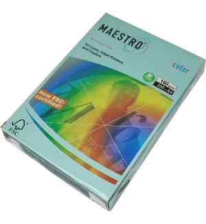 Папір кольоровий Maestro Color Pastel А4, 160 г/м2, блакитний(medium blue) MB30, 250 арк. - фото 1