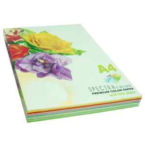 Бумага цветная Spectra Color Pastel, А4, 80 г/м2, 5 цветов, 250 л. - фото 1