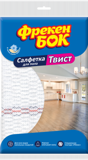 Ганчірка для миття підлоги Фрекен Бок Твіст, бавовна - фото 1