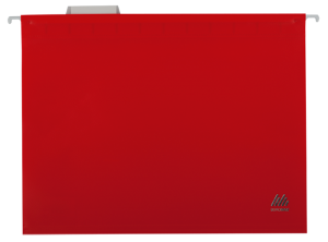 Файл підвісний пластиковий Buromax A4, червоний - фото 1