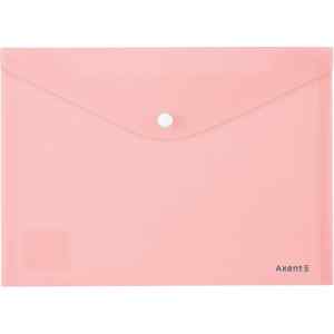 Папка-конверт на кнопці А5 Axent, Pastelini,180 мкм, не прозора, рожева - фото 1